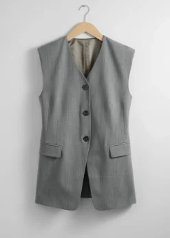 Best & Other Stories Gilet Habillé Gris