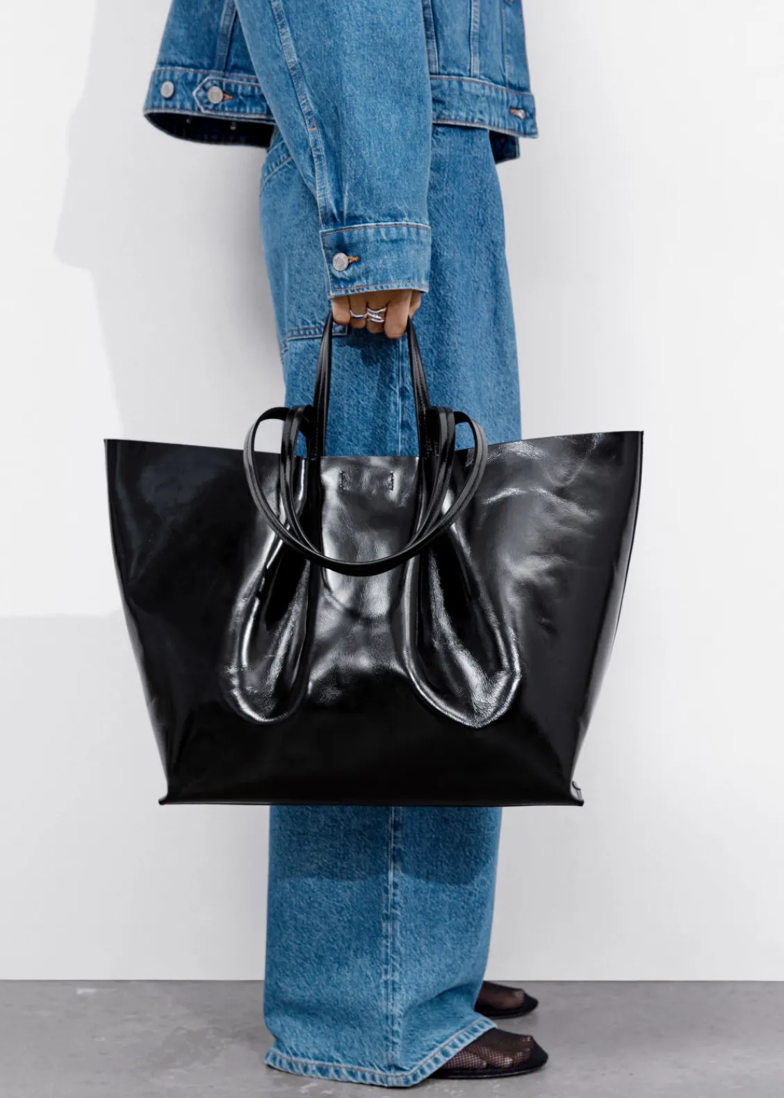 Cheap & Other Stories Grand Sac Cabas Noir
