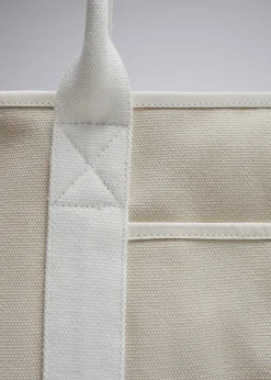 Discount & Other Stories Grand Sac Cabas En Toile Beige