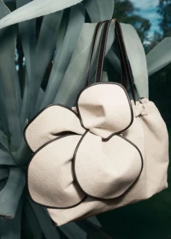 Fashion & Other Stories Grand Sac En Toile à Fleur Beige