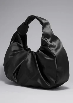Sale & Other Stories Grand Sac Porté épaule En Satin Noir