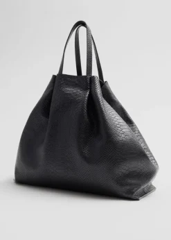 Hot & Other Stories Grand Tote Bag En Cuir Noir