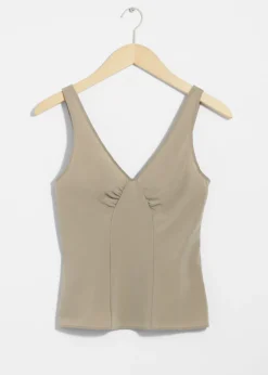 Best Sale & Other Stories Haut à Décolleté Plongeant Taupe