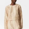 Discount & Other Stories Haut à Franges Beige