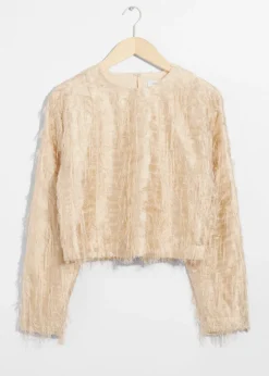 Discount & Other Stories Haut à Franges Beige
