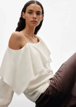Outlet & Other Stories Haut Asymétrique En Soie Blanc