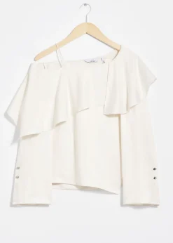 Outlet & Other Stories Haut Asymétrique En Soie Blanc