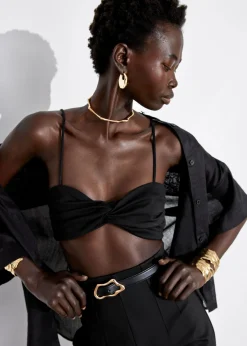 Cheap & Other Stories Haut Bralette à Détail Torsadé Noir