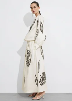 Cheap & Other Stories Haut Brodé Asymétrique Blanc