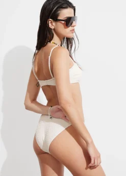 Discount & Other Stories Haut De Bikini Bandeau à Smocks Couleur crème