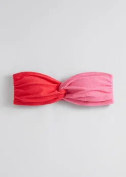 Best Sale & Other Stories Haut De Bikini Bandeau Bicolore Rose/Rouge