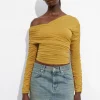 Outlet & Other Stories Haut Drapé Asymétrique Jaune