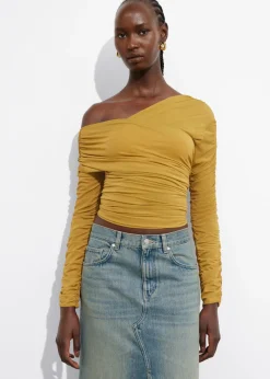 Outlet & Other Stories Haut Drapé Asymétrique Jaune