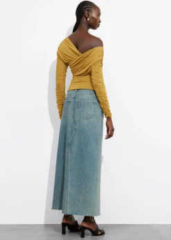 Outlet & Other Stories Haut Drapé Asymétrique Jaune