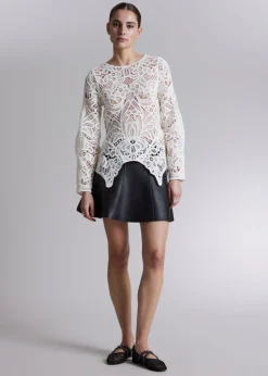 Outlet & Other Stories Haut En Dentelle Crochetée à Basque