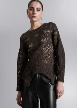 Outlet & Other Stories Haut En Dentelle Crochetée à Basque