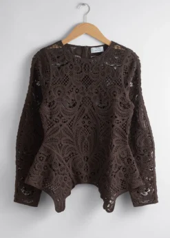 Outlet & Other Stories Haut En Dentelle Crochetée à Basque