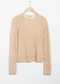 New & Other Stories Haut En Mesh Beige