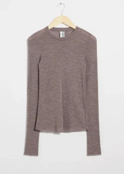 Store & Other Stories Haut Transparent En Laine