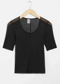 Fashion & Other Stories Haut Transparent En Soie