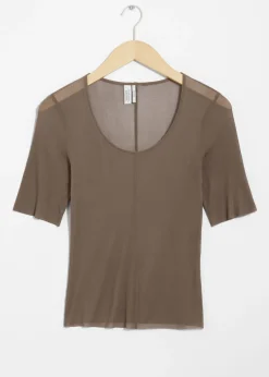 Fashion & Other Stories Haut Transparent En Soie