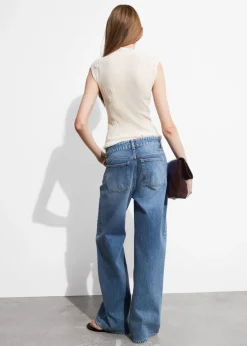 Fashion & Other Stories Haut Transparent Sans Manches Blanc