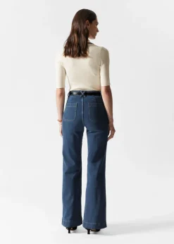 Outlet & Other Stories Jeans Bootcut à Poches Plaquées