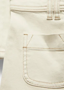 New & Other Stories Jeans Bootcut à Poches Plaquées Couleur crème