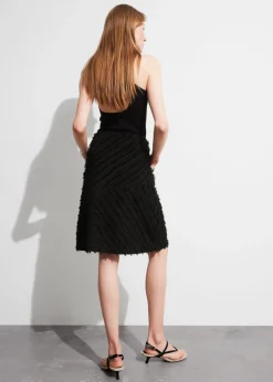 Cheap & Other Stories Jupe Crayon Midi Texturée Noir