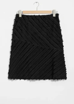 Cheap & Other Stories Jupe Crayon Midi Texturée Noir
