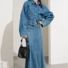 New & Other Stories Jupe Longue En Denim Plissée