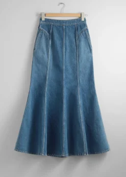 New & Other Stories Jupe Longue En Denim Plissée