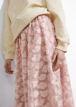 Store & Other Stories Jupe Midi à Motifs Floraux Appliqués Rose