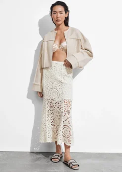Clearance & Other Stories Jupe Midi Crocheté