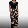 Store & Other Stories Jupe Midi Drapée En Satin Marron