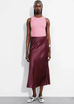 Hot & Other Stories Jupe Midi En Satin