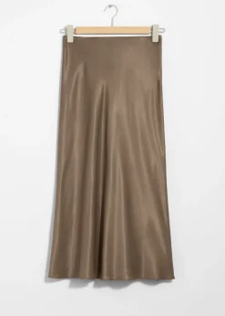 Hot & Other Stories Jupe Midi En Satin