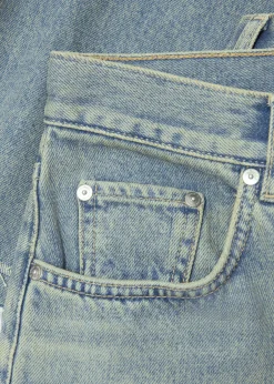 Cheap & Other Stories Jupe Midi Fendue à L’avant En Denim Bleu délavé