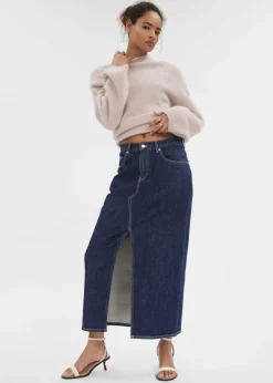 New & Other Stories Jupe Midi 5 poches En Denim Bleu foncé