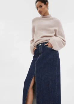 New & Other Stories Jupe Midi 5 poches En Denim Bleu foncé