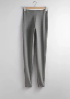 Outlet & Other Stories Legging Avec Fermeture éclair Aux Chevilles Gris chiné