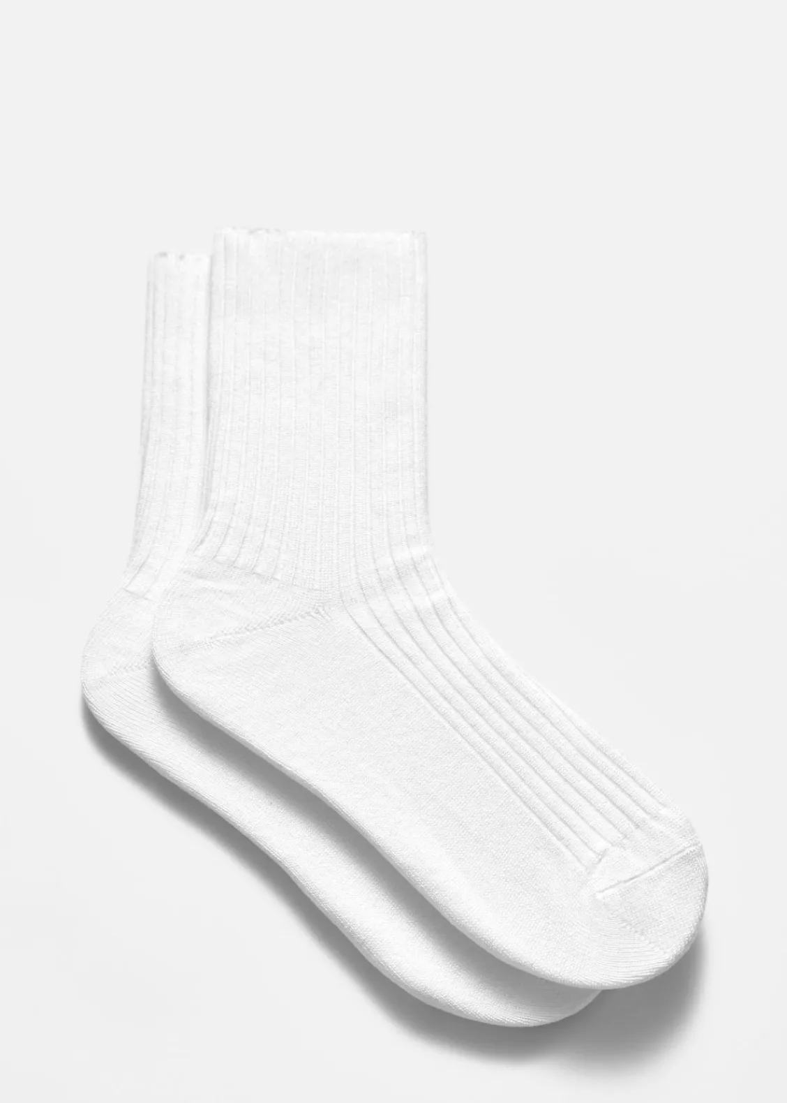 Shop & Other Stories Lot De 2 paires De Chaussettes En Coton Côtelé Blanc