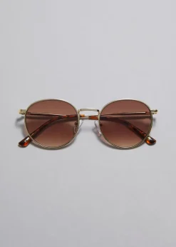 Clearance & Other Stories Lunettes De Soleil à Monture Ovale Fine