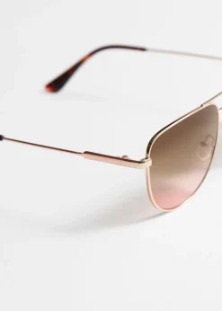 Online & Other Stories Lunettes De Soleil De Style Aviateur Marron Clair