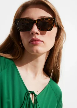 New & Other Stories Lunettes De Soleil œil De Chat Classiques Marron