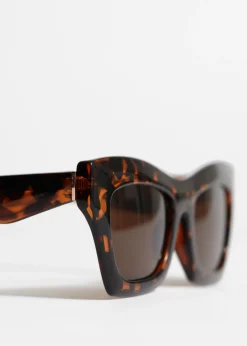 New & Other Stories Lunettes De Soleil œil De Chat Classiques Marron