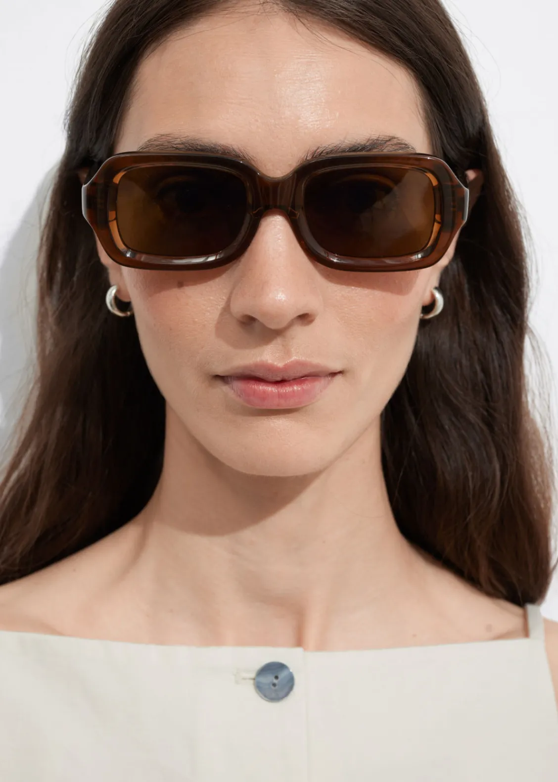 Discount & Other Stories Lunettes De Soleil Ovales Et Polarisées
