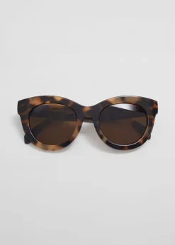 Best & Other Stories Lunettes De Soleil Oversize à Verres Ronds Marron