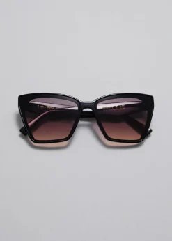Fashion & Other Stories Lunettes De Soleil Yeux De Chat Oversize