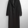 Clearance & Other Stories Manteau à Boutonnage Simple En Laine Noir